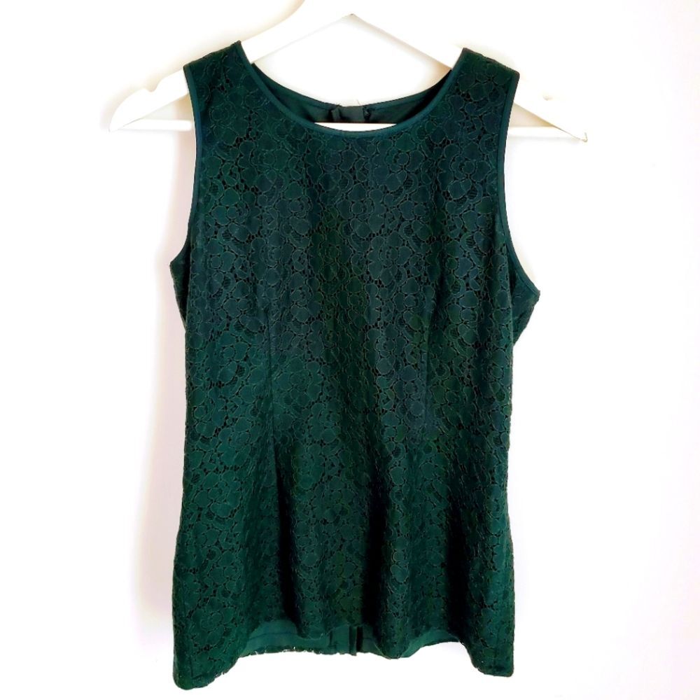Banana Republic Green Lace Blouse Size 2